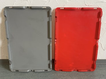 24x Deckel rot für Kunststoffkisten 60 x 40 cm inkl. Versand
