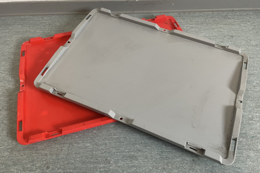 24x Deckel grau für Kunststoffkisten 60 x 40 cm inkl. Versand