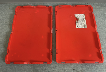 Preview: 24x Deckel rot für Kunststoffkisten 60 x 40 cm inkl. Versand
