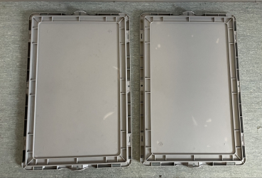 Preview: 24x Deckel grau für Kunststoffkisten 60 x 40 cm inkl. Versand