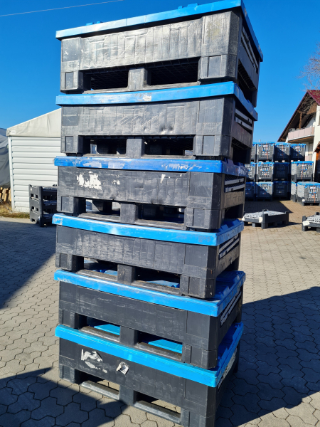 5x Palettenbox, Klapa, 1200x800x950,mit Deckel, inkl. Versand