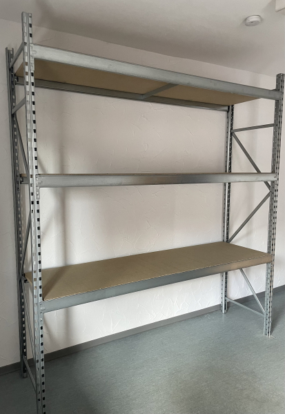Weitspannregal Lagerregal Fachbodenregal H=2,40m, T=60cm 3 Ebenen